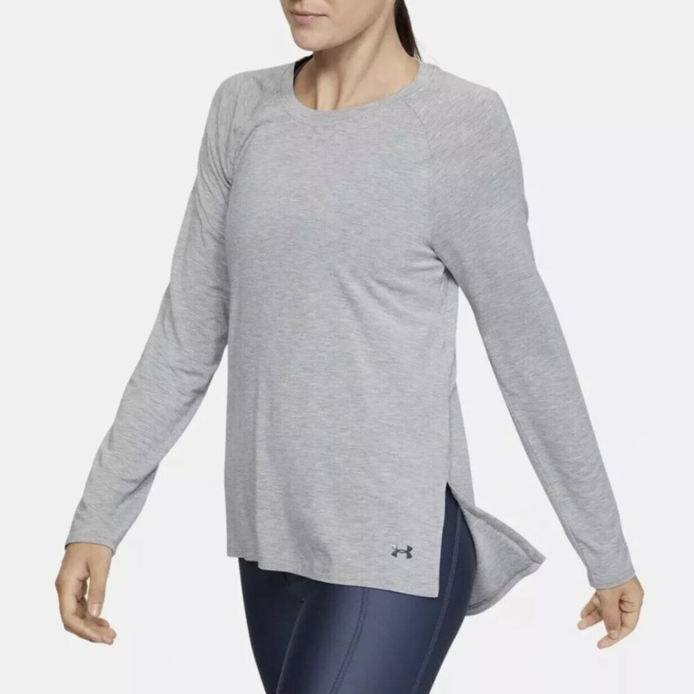 UA Under Armour Open Back Modal Long Sleeved Athletic Top Gray SEE LISTING